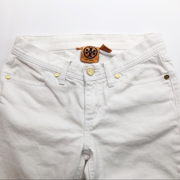 Tory Burch White Tory Classic Jeans 25 - Picture 6 of 8